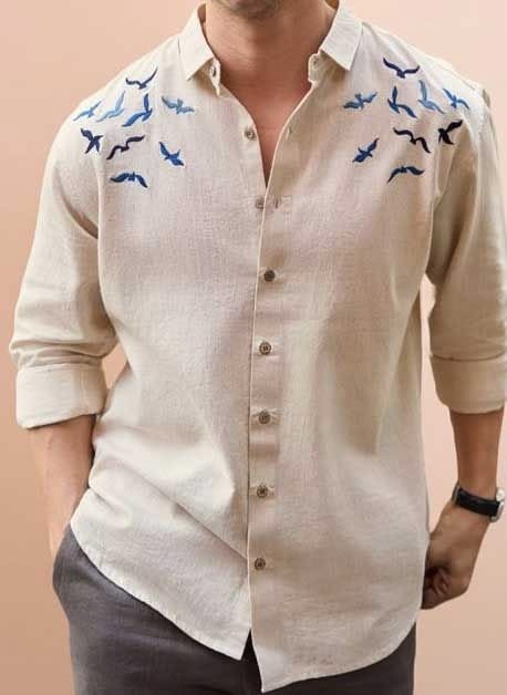 Birds Motif Shirt